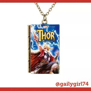 4 For $20 Thor Comic Book Brass Necklace